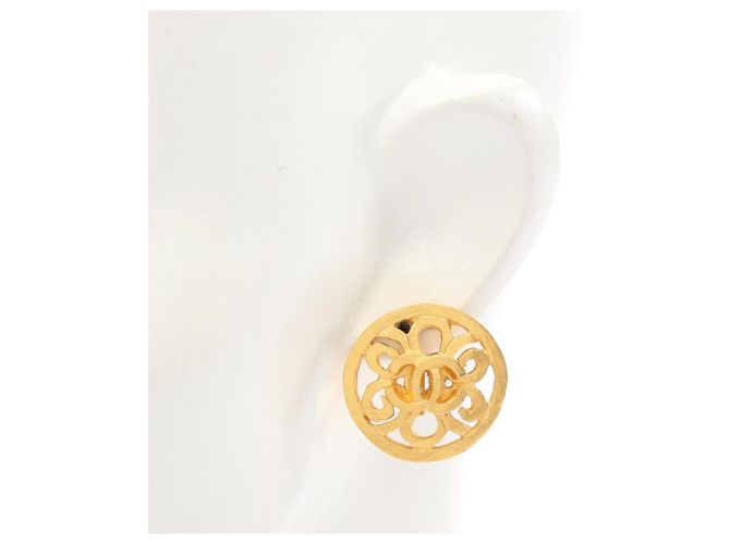 Chanel Coco Mark Circle Ohrringe Golden - Ansicht 4