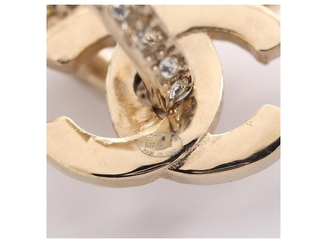 Brincos Chanel Coco Mark Circle Branco Dourado - vista 4
