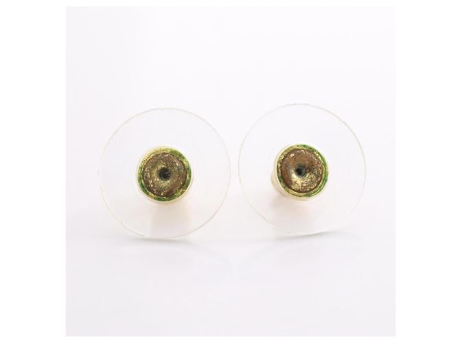Brincos Chanel Coco Mark Circle Branco Dourado - vista 6