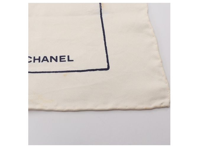 Pañuelo Chanel Coco Mark Blanco Multicolor Beige - vista 9