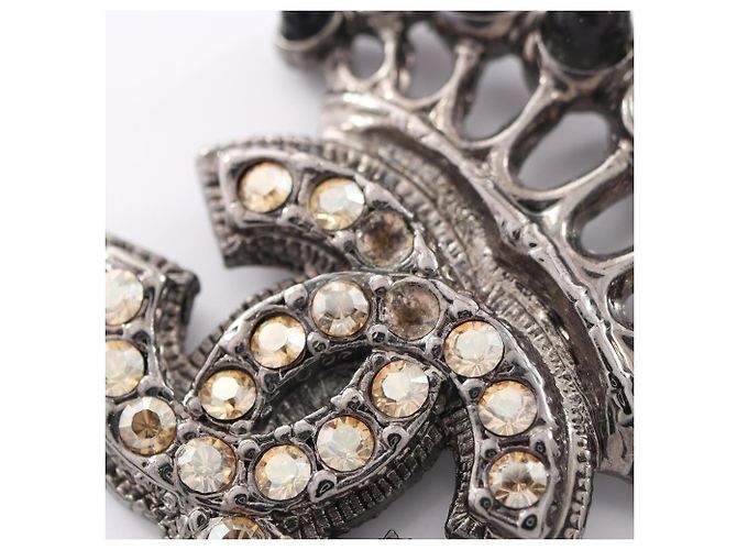 Collar Chanel Coco Mark Negro Plata Amarillo - vista 7