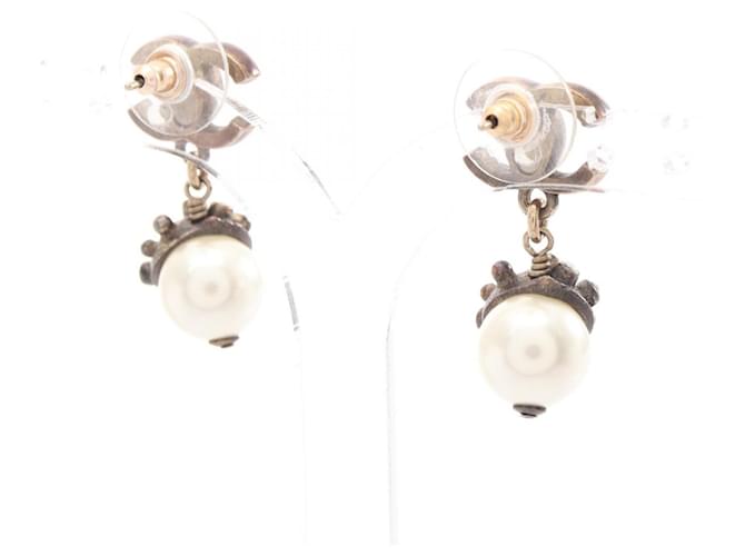 Orecchini Coco Mark Chanel Bianco D'oro - vista 2