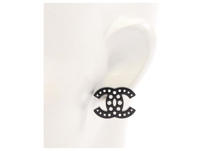 Chanel Coco Mark Ohrstecker Schwarz - Ansicht 4