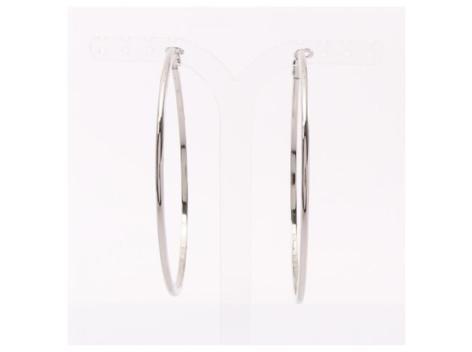 Timeless Pendientes de aro Chanel Coco Mark Plata - vista 2
