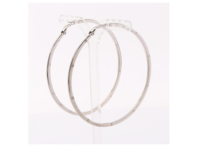 Timeless Pendientes de aro Chanel Coco Mark Plata - vista 3