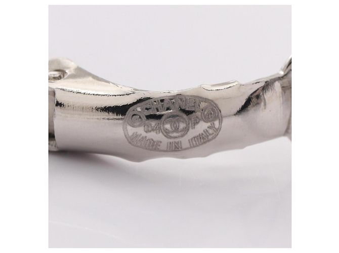 Timeless Pendientes de aro Chanel Coco Mark Plata - vista 4