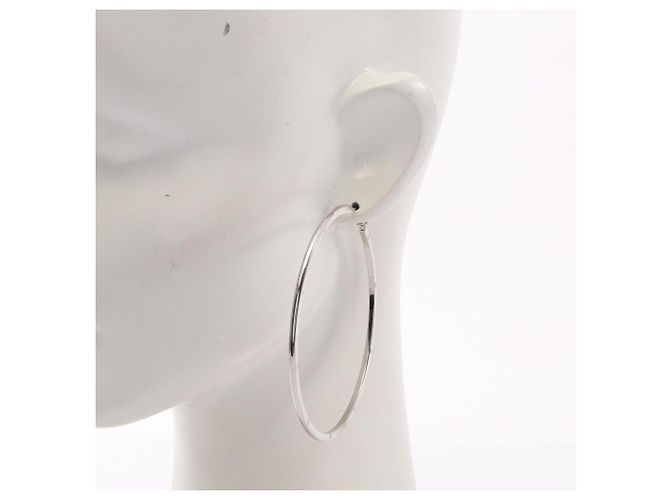 Timeless Pendientes de aro Chanel Coco Mark Plata - vista 5