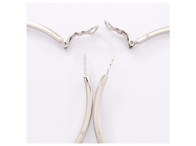 Timeless Pendientes de aro Chanel Coco Mark Plata - vista 6