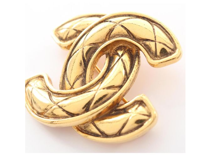Spilla Chanel Coco Mark Matelassé D'oro - vista 5