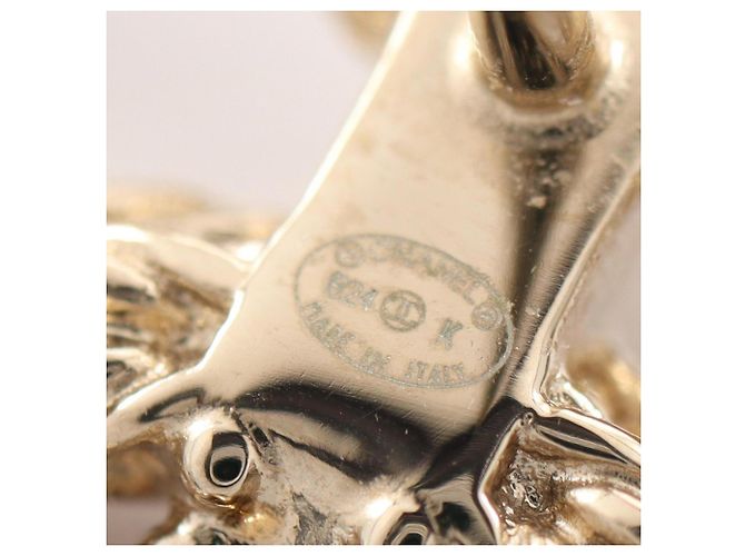 Pendientes Swing con cinta Chanel Coco Mark Dorado - vista 3