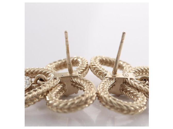 Pendientes Swing con cinta Chanel Coco Mark Dorado - vista 7