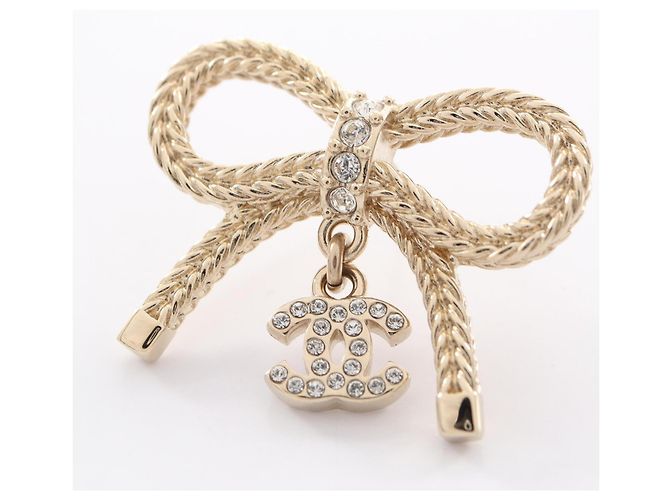 Pendientes Swing con cinta Chanel Coco Mark Dorado - vista 8