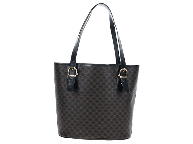 Céline Tote Celine C Macadam in pelle PVC/ tela Macadam Nero - vista 2
