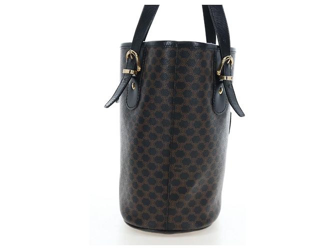 Céline Tote Celine C Macadam in pelle PVC/ tela Macadam Nero - vista 5