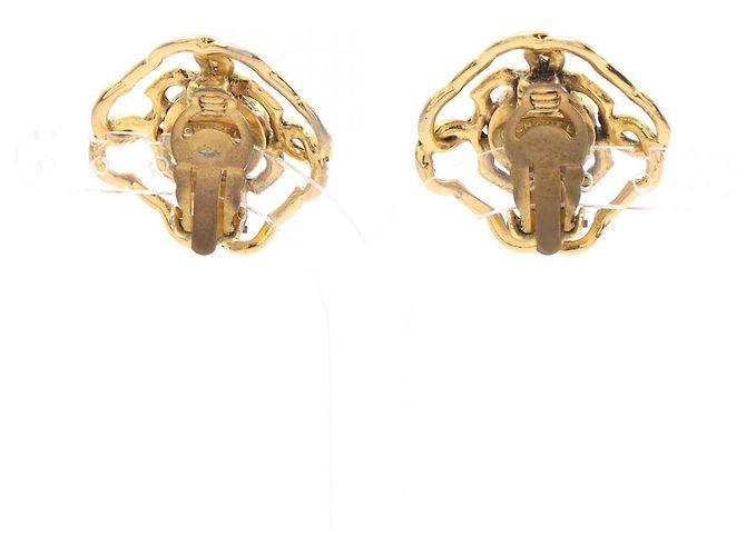 Orecchini a clip placcati oro Chanel Bianco D'oro - vista 2