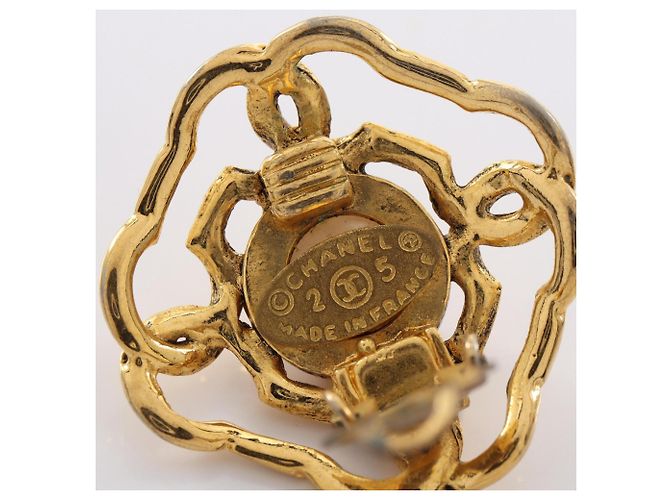 Orecchini a clip placcati oro Chanel Bianco D'oro - vista 3
