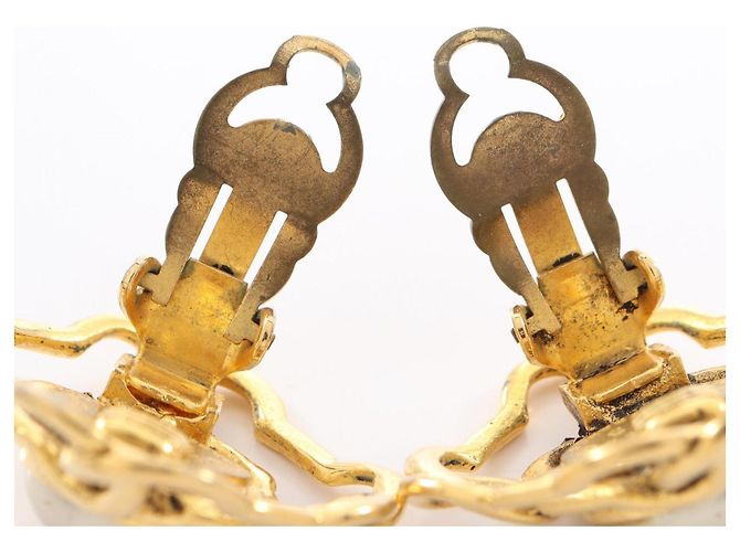 Orecchini a clip placcati oro Chanel Bianco D'oro - vista 5