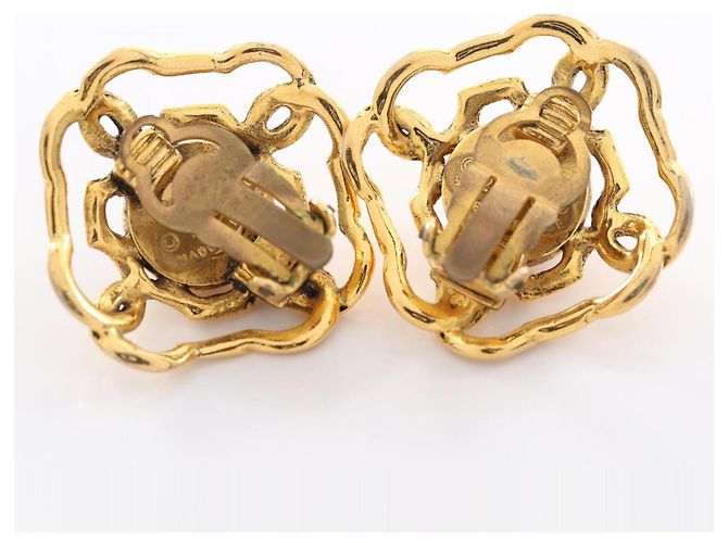 Orecchini a clip placcati oro Chanel Bianco D'oro - vista 8