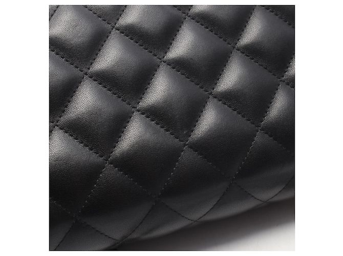 Timeless Borsa Chanel Large Matelassé Classic Double Flap Nero - vista 8
