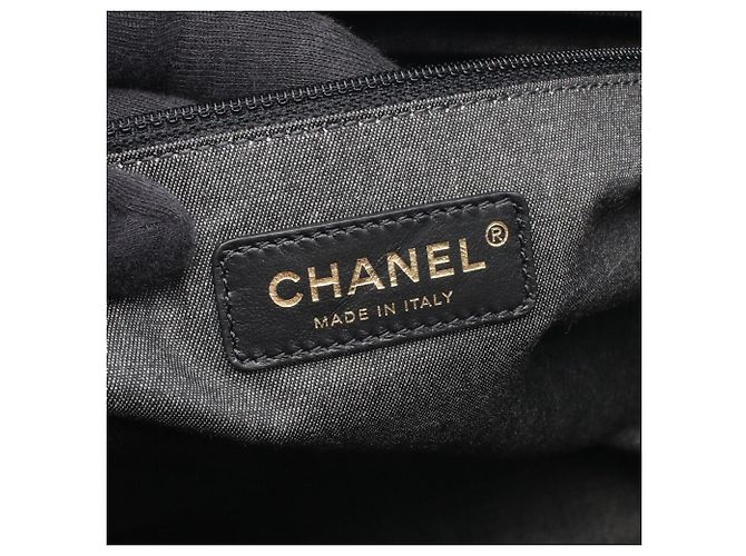 Borsa Tote Chanel Deauville Nero - vista 4