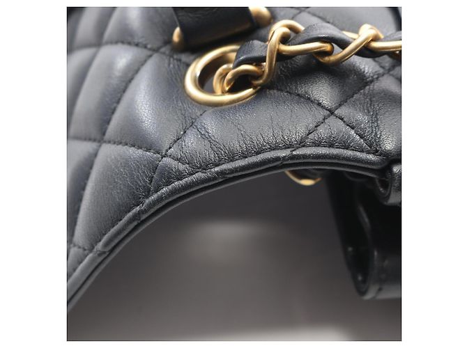 Timeless Chanel Matelassé V-stitch Top Handle 2-Way Shoulder Bag Navy blue - view 10