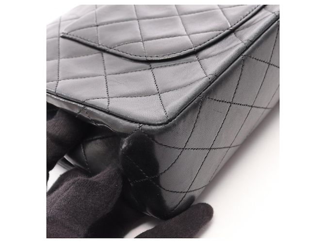 Timeless Borsa a Spalla Chanel Matelassé Double Flap Nero - vista 15