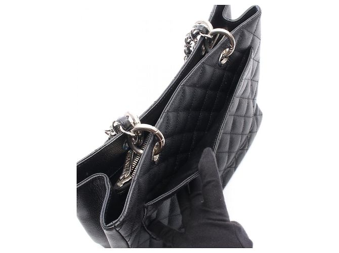 Borsa Tote Chanel Matelassé Grand Shopping Nero - vista 9