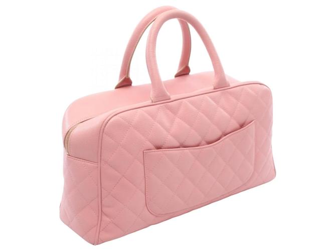 Borsa Bowling Chanel Matelassé Coco Mark Rosa - vista 2
