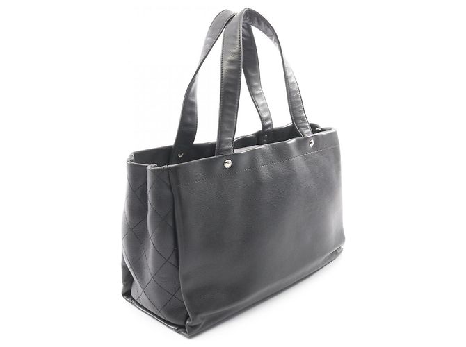 Timeless Borsa Tote Chanel Matelassé Large Coco Mark Nero - vista 2