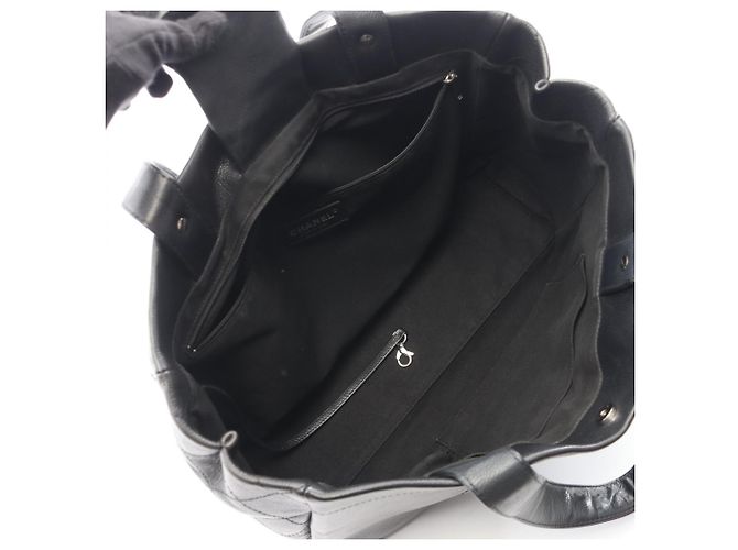 Timeless Borsa Tote Chanel Matelassé Large Coco Mark Nero - vista 3