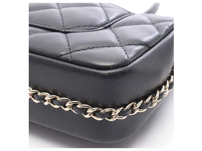 Timeless Borsa a Spalla Chanel Matelassé Small Flap Nero - vista 11