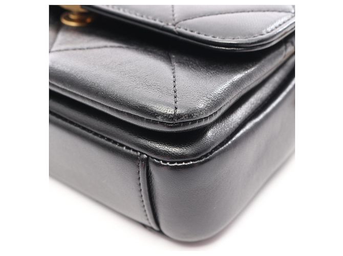 Borsa a Spalla Chanel Matelassé Small Flap Nero - vista 10