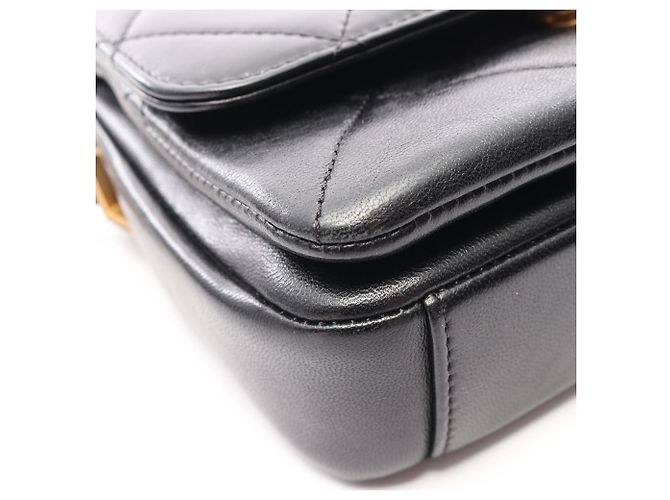Borsa a Spalla Chanel Matelassé Small Flap Nero - vista 11
