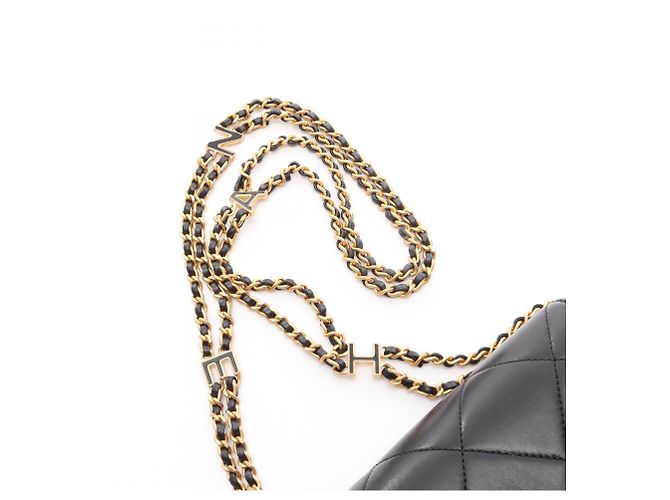 Borsa a Spalla Chanel Matelassé Small Flap Nero - vista 14