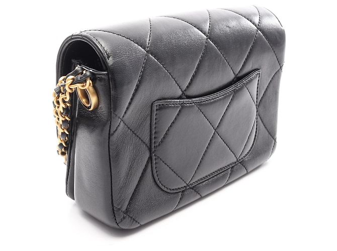 Borsa a Spalla Chanel Matelassé Small Flap Nero - vista 2