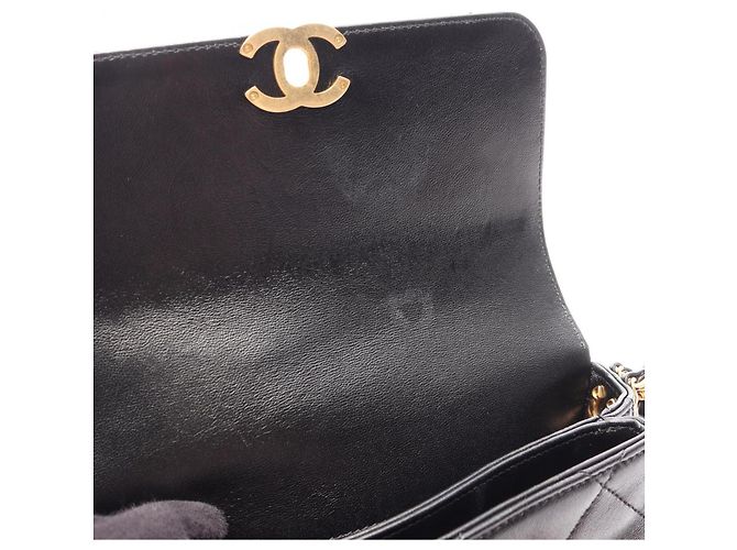 Borsa a Spalla Chanel Matelassé Small Flap Nero - vista 8