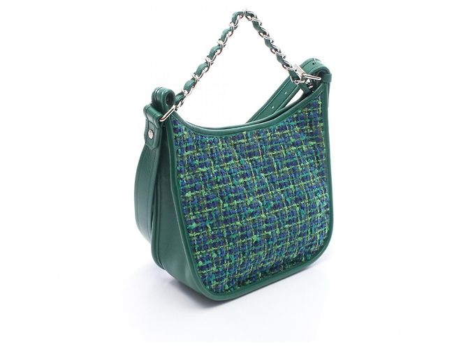 Borsa Hobo Matelassé Chanel Blu Multicolore Verde - vista 2