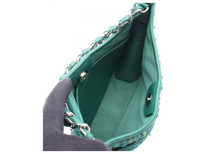 Borsa Hobo Matelassé Chanel Blu Multicolore Verde - vista 3