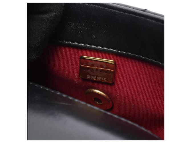 Borsa a Spalla Chanel Matelassé Mini Flap Chain Nero - vista 5