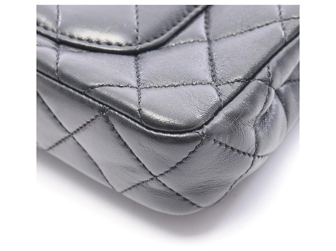 Borsa a Spalla Chanel Matelassé Mini Flap Chain Nero - vista 8