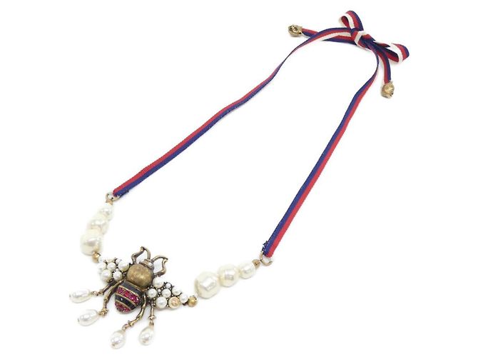 Gucci 527133 J2D53 Collana Bianco Rosso Blu - vista 2