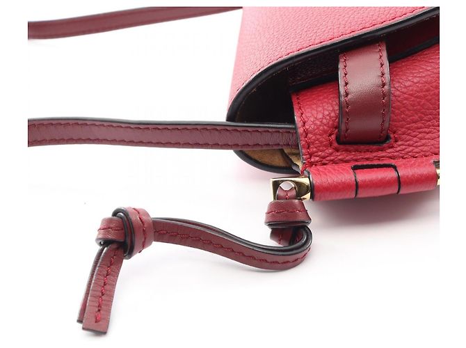 Loewe Gate Mini Schultertasche Rot Bordeaux - Ansicht 8