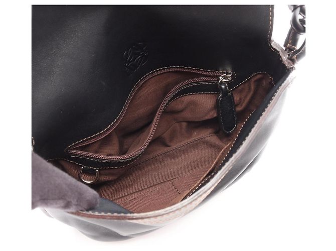 Borsa a tracolla in pelle nera Loewe Nero - vista 3