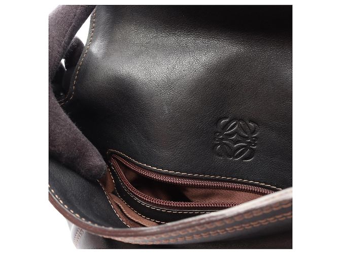 Borsa a tracolla in pelle nera Loewe Nero - vista 5
