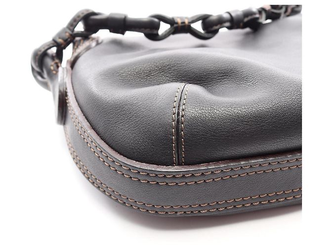 Borsa a tracolla in pelle nera Loewe Nero - vista 8