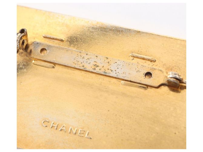 Spilla Logo Chanel placcata oro D'oro - vista 5