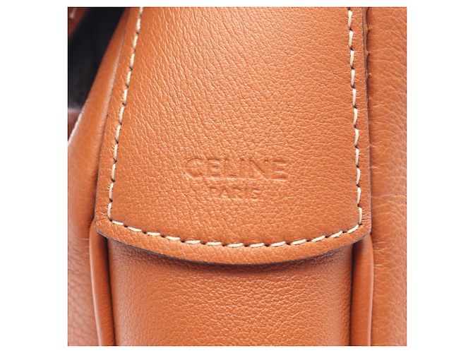 Céline Borsa a tracolla in pelle Celine Eloise Small Marrone - vista 4