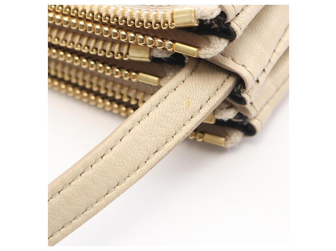 Céline Borsa a tracolla Celine TRIO LARGE Beige - vista 8