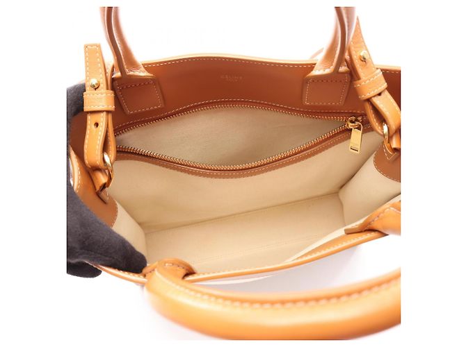 Céline Bolso Cabas Vertical Celine Small Castaño Crudo - vista 3