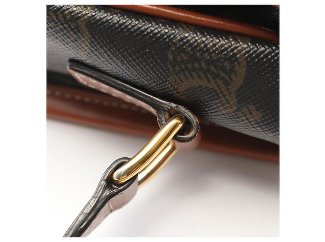 Céline Celine Folco Medium Bag Triomphe Braun Schwarz - Ansicht 8
